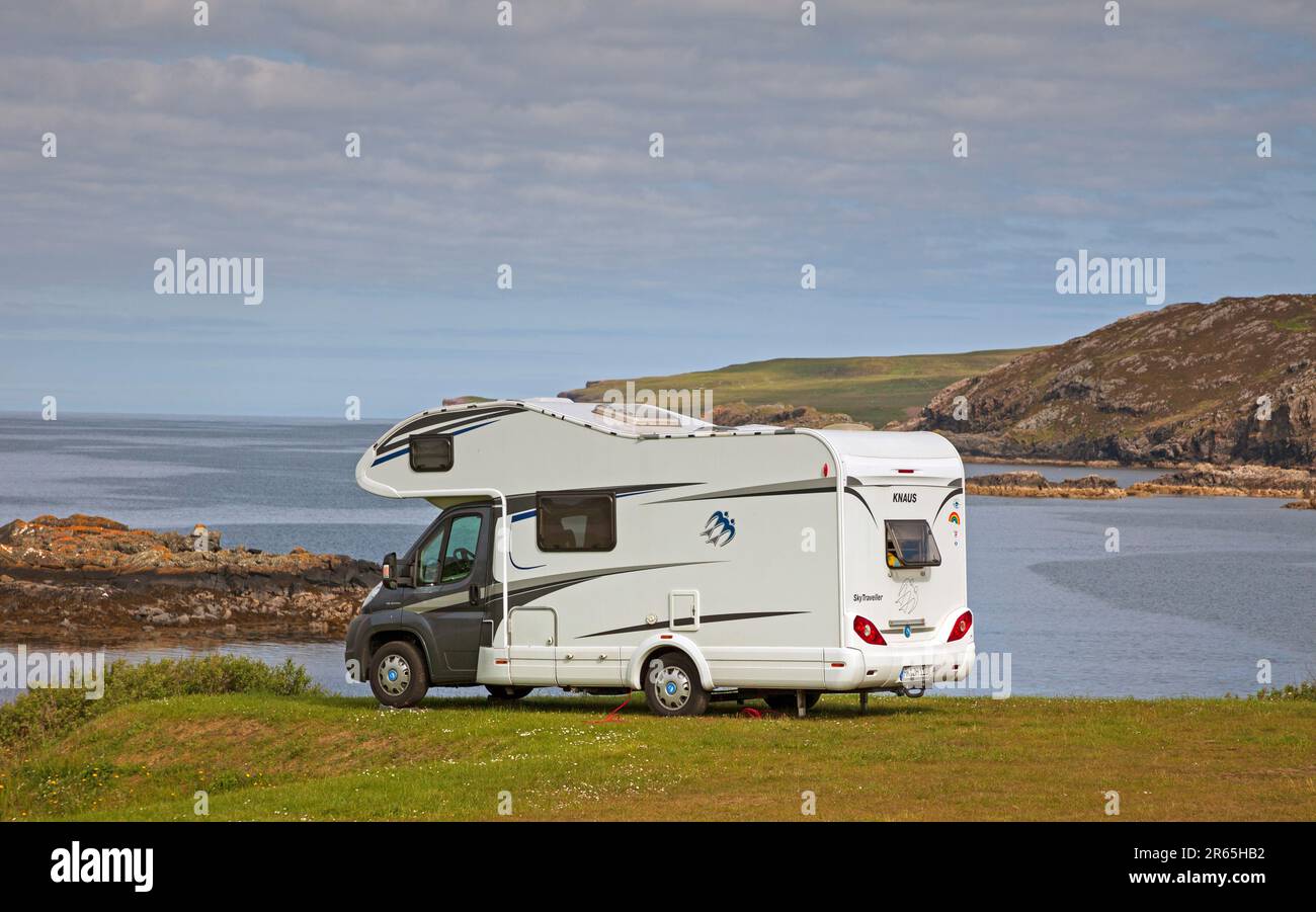 Camper motorhome vehicles Scotland, UK Stock Photo Alamy