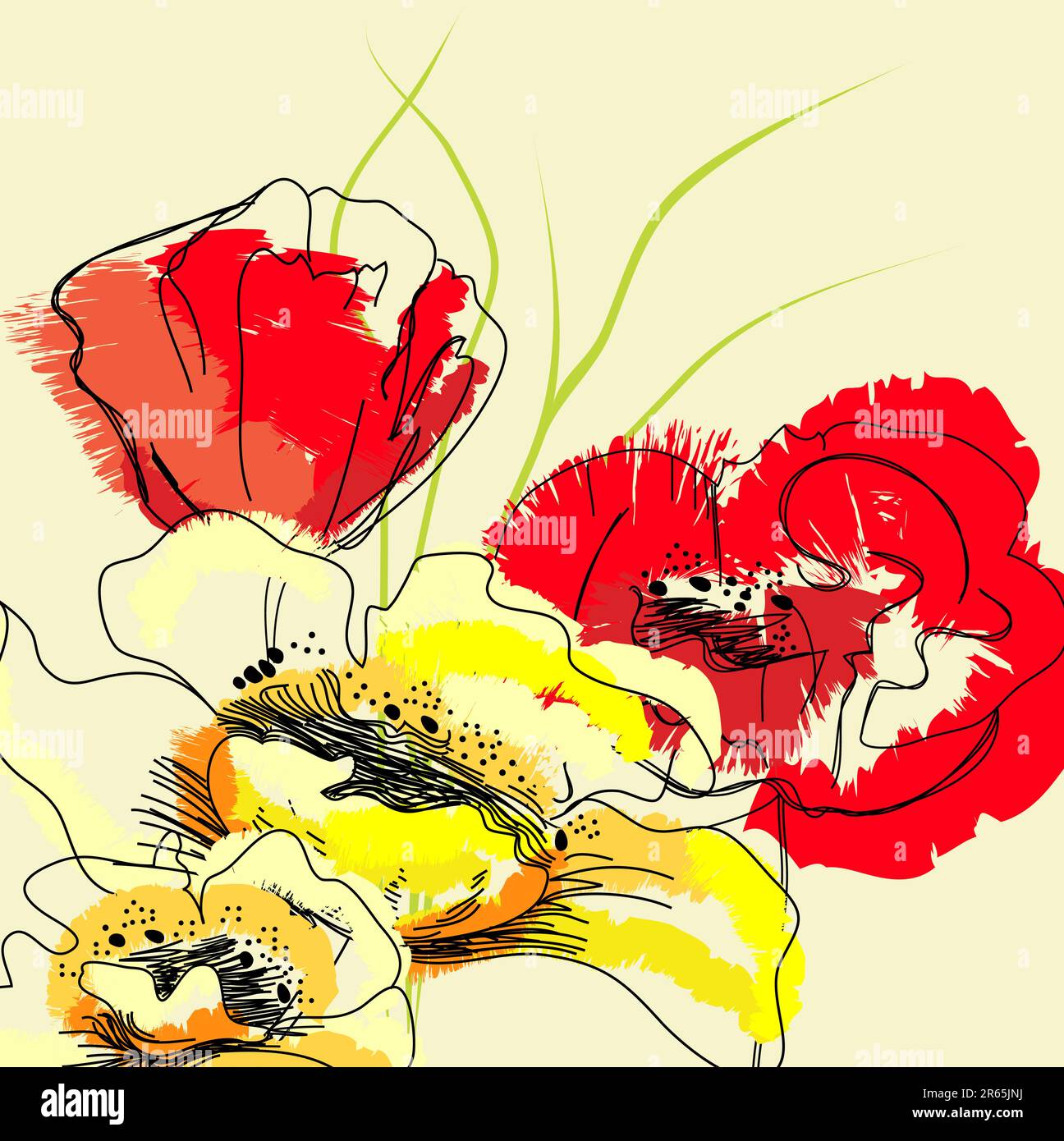 Colorful background with flowers Stock Vector Image & Art - Alamy