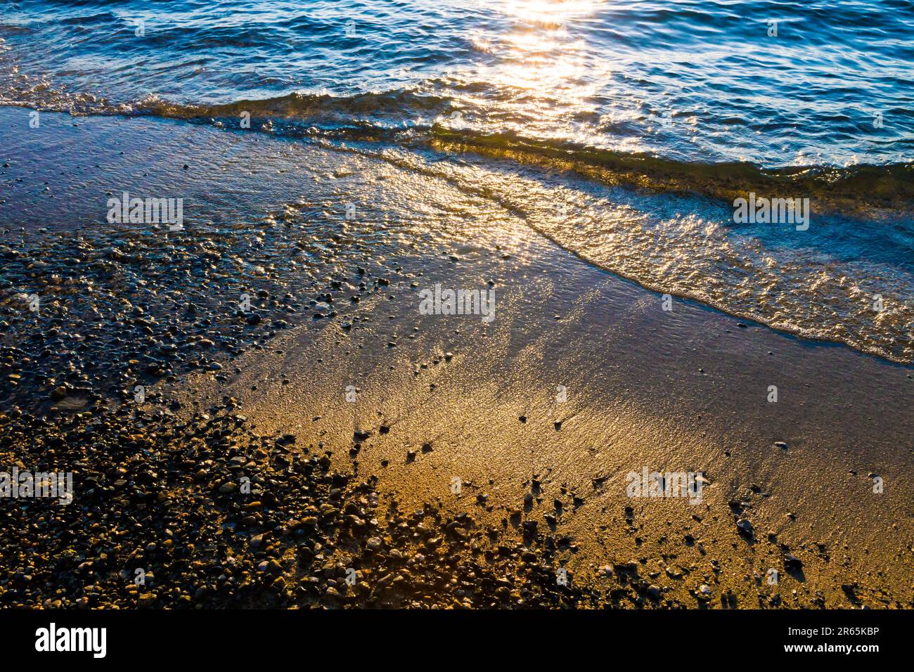 Sandy Beach On Lake Biwa Stock Photo - Alamy