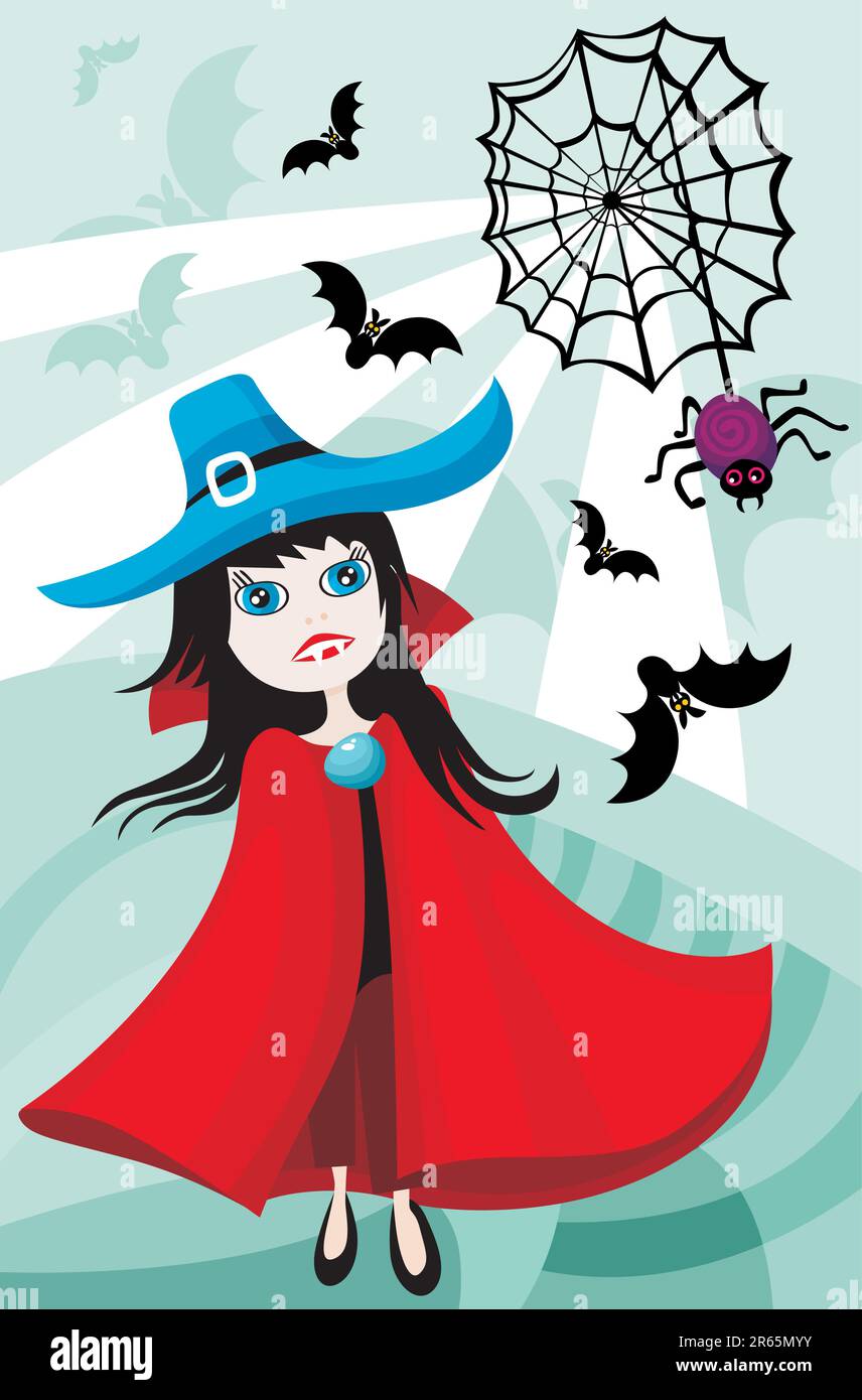 vector illustration of a halloween card Stock Vector Image & Art - Alamy