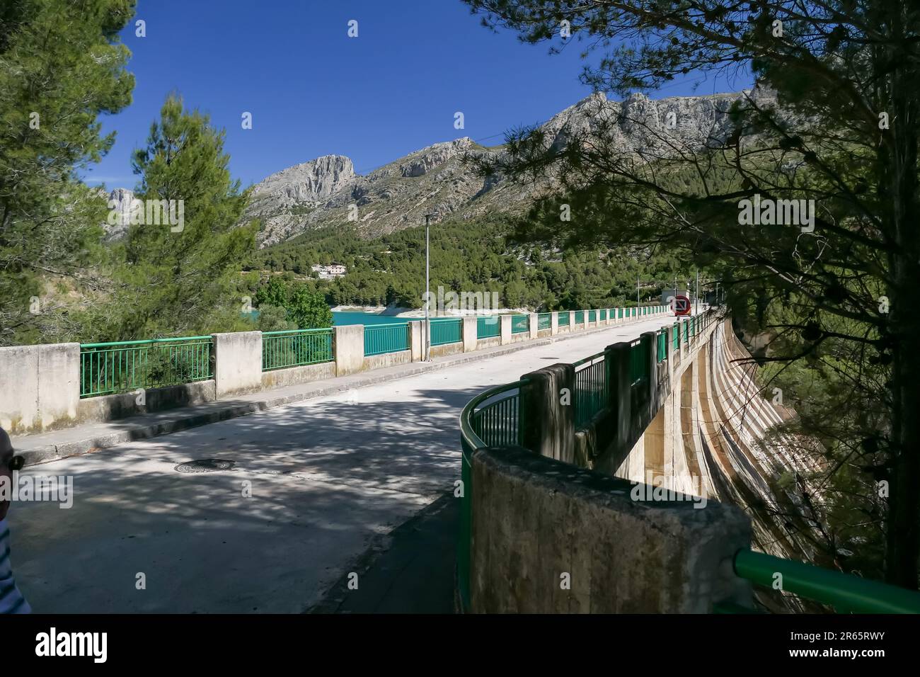 Alicante in Spain: the dam on the Embassament de Guadalest reservoir Stock Photo
