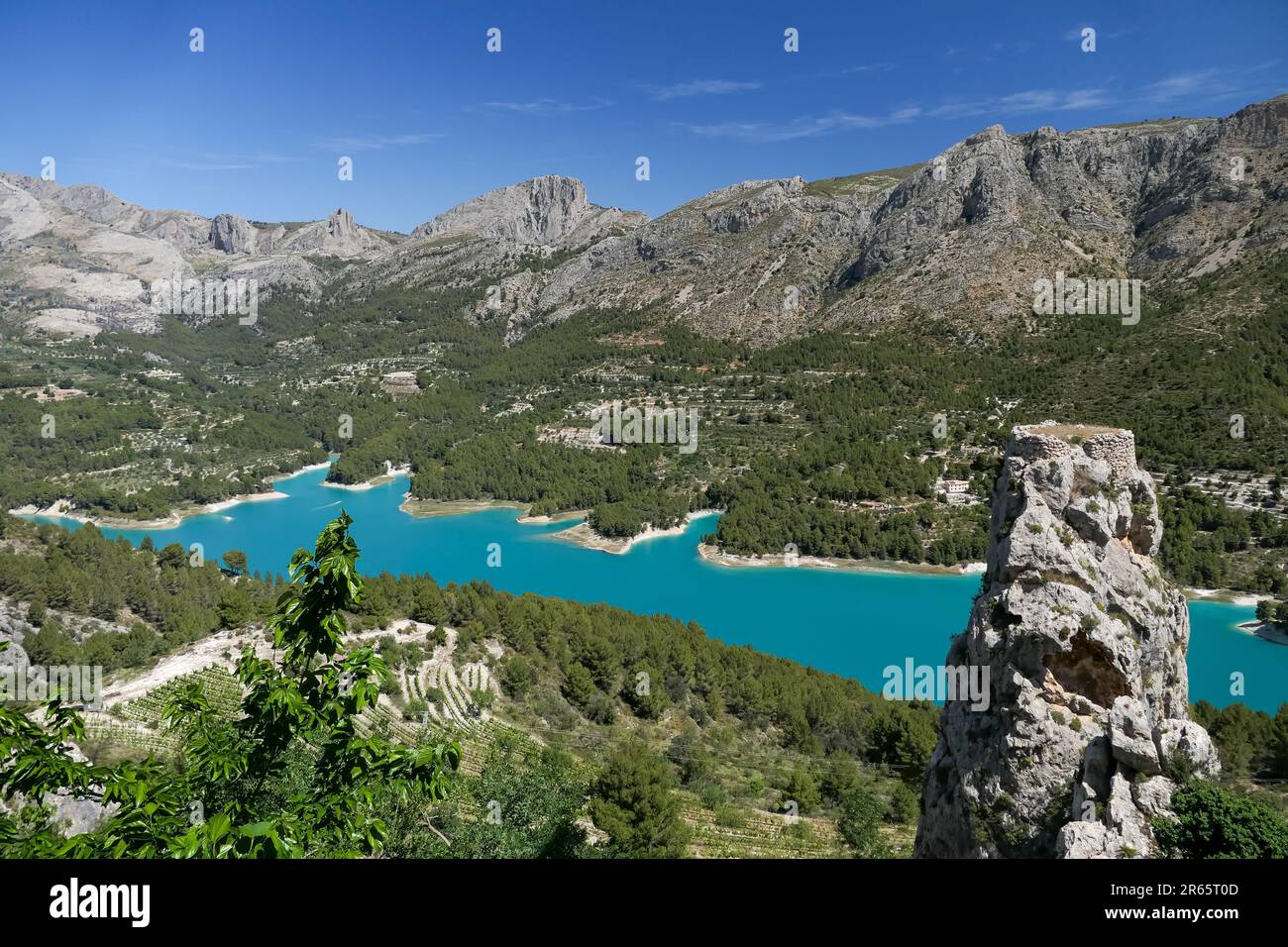 Alicante in Spain: the reservoir Embassament de Guadalest Stock Photo