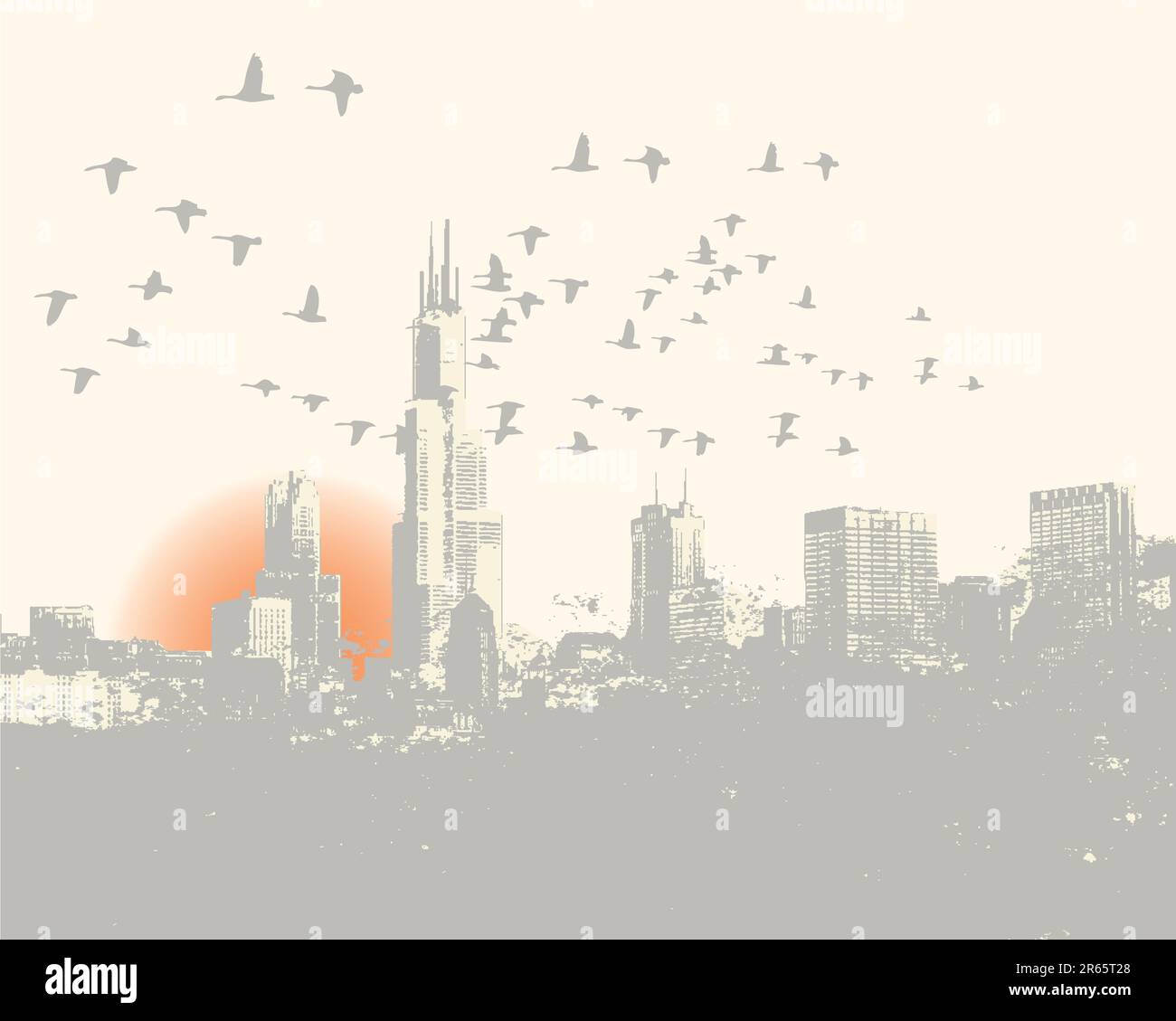 Modern city skyline clipart hi-res stock photography and images - Alamy