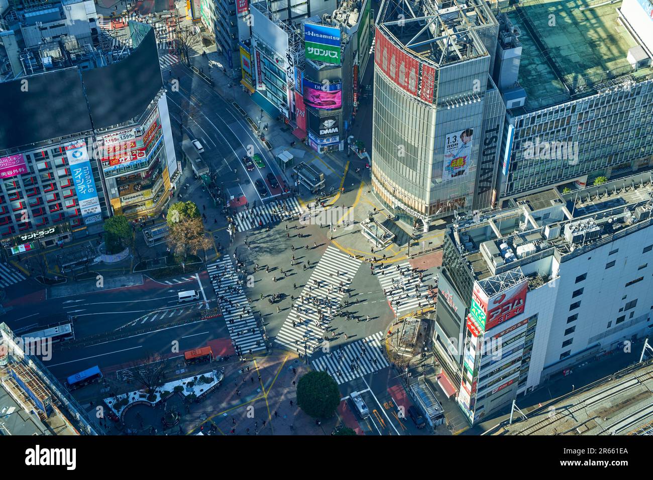 Streetscape of Shibuya Stock Photo