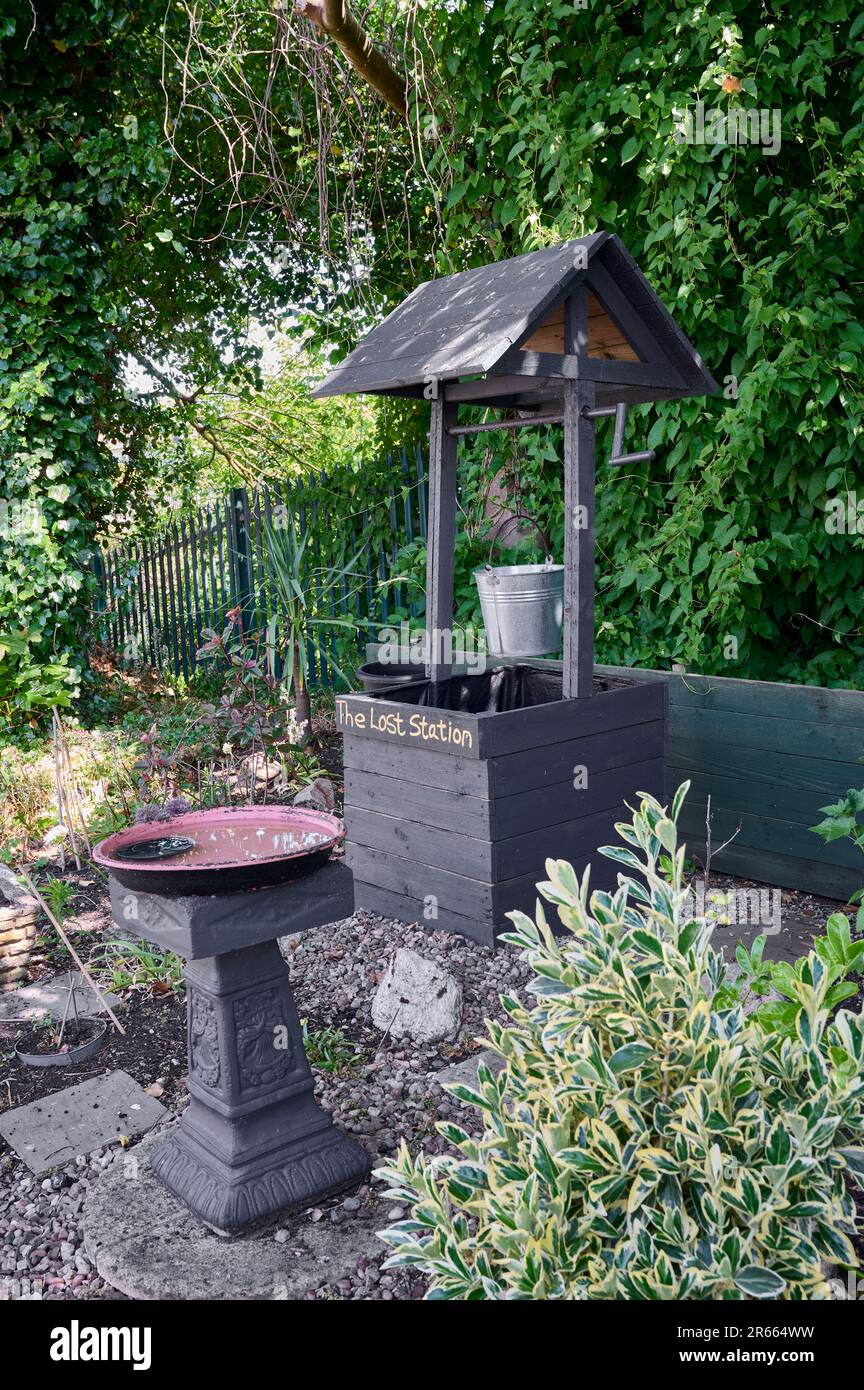 The lost station wishing well garden created by local residents in St