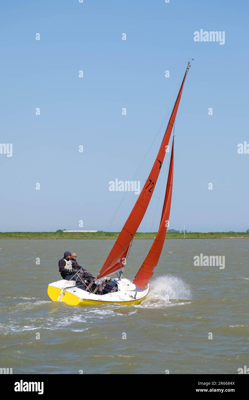 Sailing on River Crouch Stock Photo