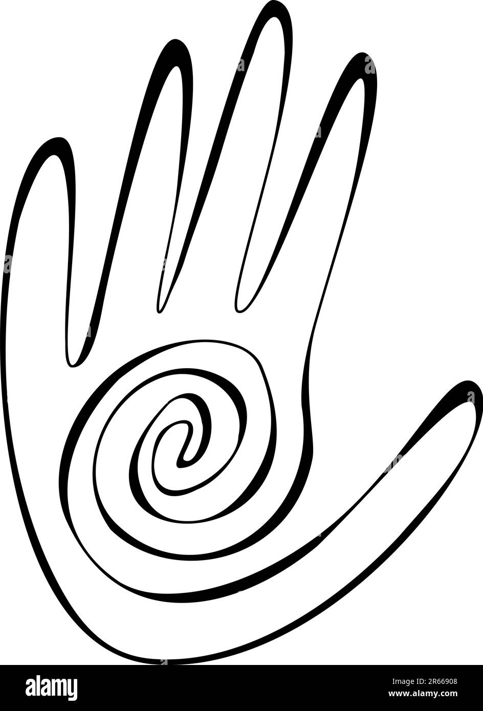 A native american hand symbol Stock Vector