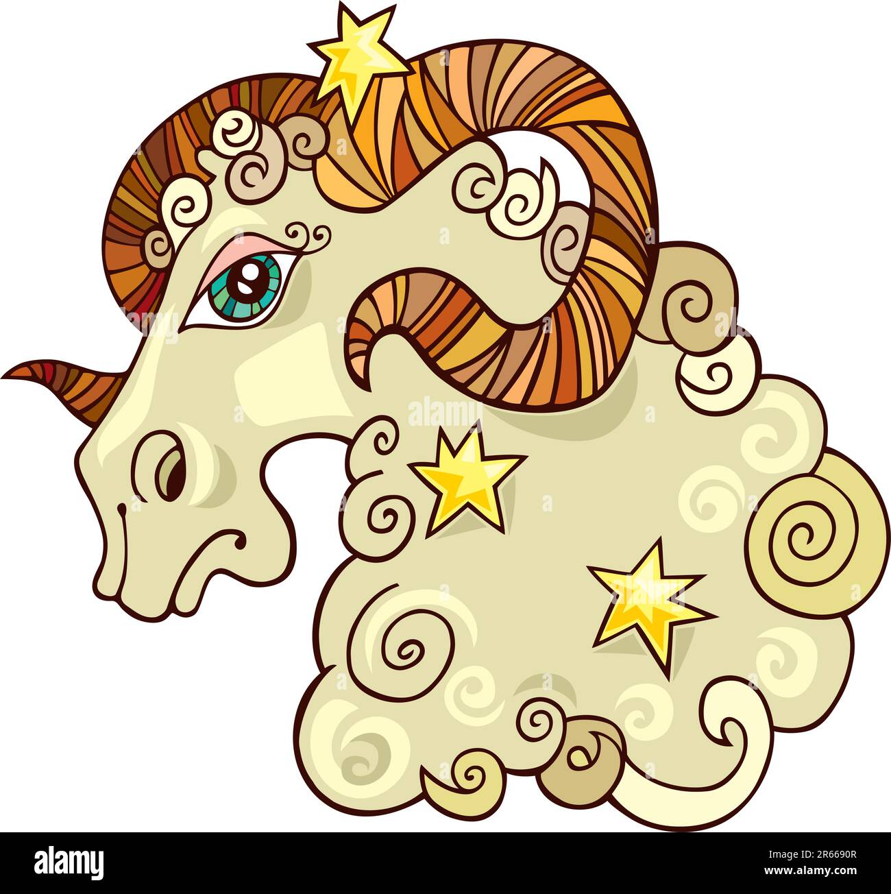 Illustration of zodiac aries sign Stock Vector Image & Art - Alamy