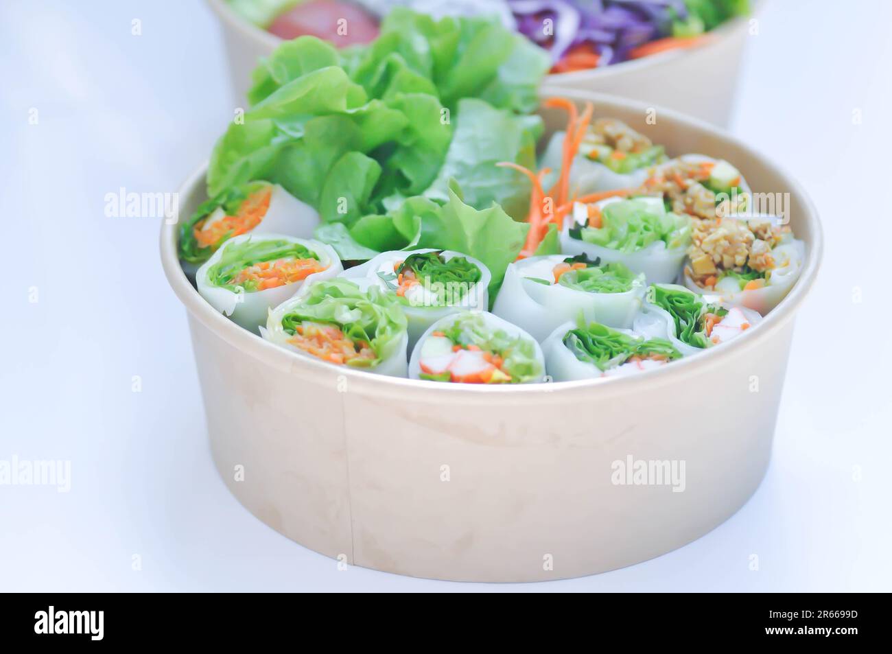 vegetable rolls or noodle rolls or rice noodle rolls or Vietnamese