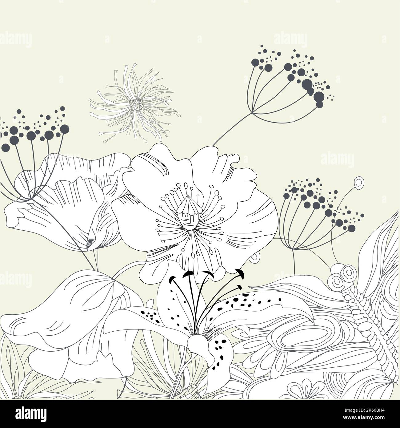 Romantic background with flowers Stock Vector Image & Art - Alamy