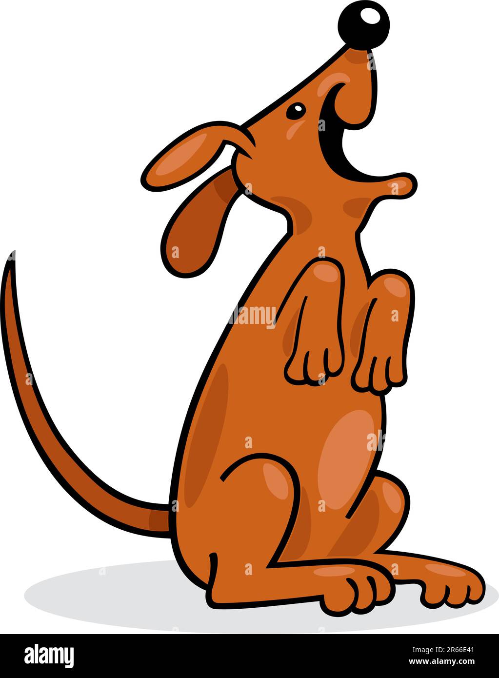 Illustration of happy barking dog Stock Vector Image & Art Alamy