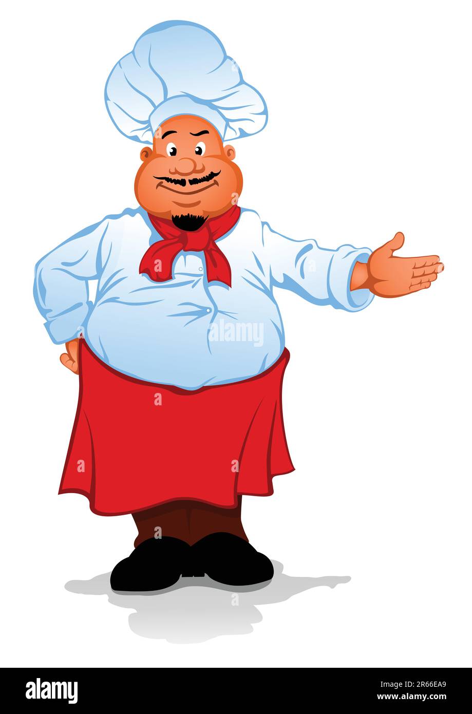 Fat chef invites you to try Stock Vector Image & Art - Alamy