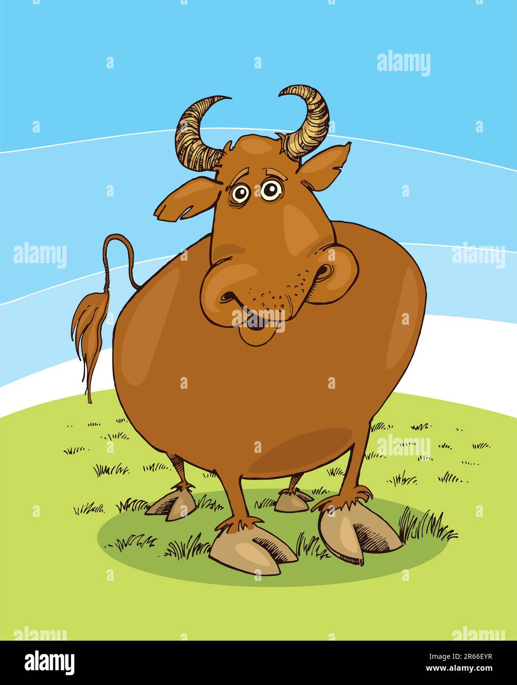 Illustration of funny bull Stock Vector Image & Art - Alamy