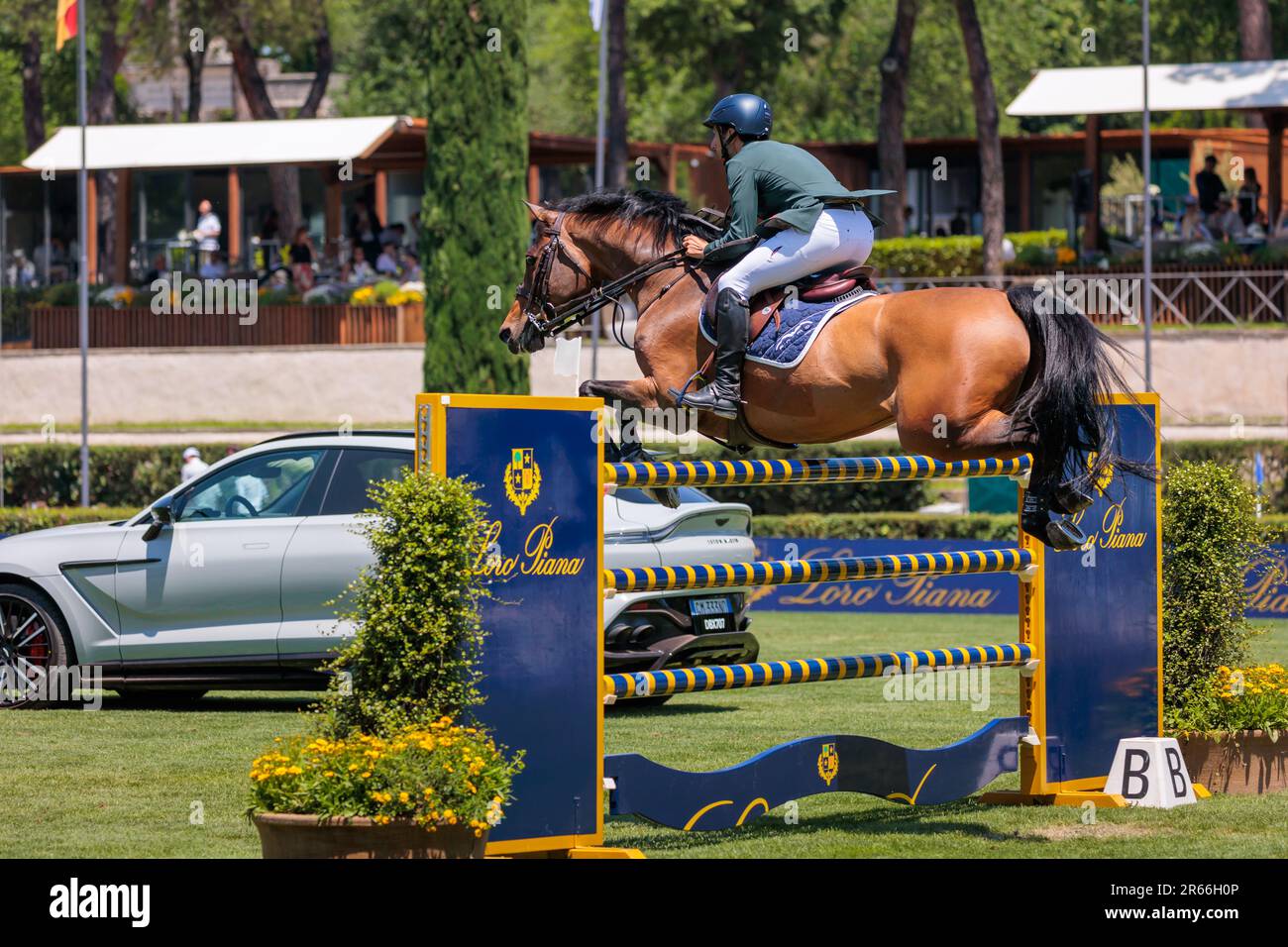 Rome, Italy. 27th May, 2023. Yuri Mansur (BRA) during the 90° CSIO ROMA 2023, Nations Cup - 1.55m - 110.000 EUR - LR - LORO PIANA TROPHY, at Piazza di Siena in Rome, Italy. Stock Photo