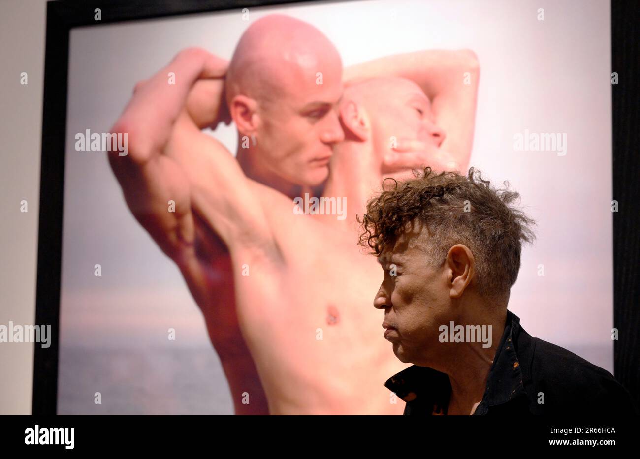 Prague, Czech Republic. 07th June, 2023. American artist and photographer Andres Serrano poses at the exhibition of his works entitled Infamous Beauty, at the DOX Contemporary Art Centre in Prague, Czech Republic, on June 7, 2023. Credit: Katerina Sulova/CTK Photo/Alamy Live News Stock Photo