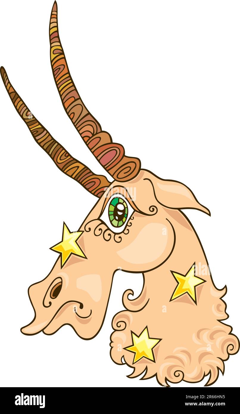 Illustration of zodiac capricorn sign Stock Vector Image & Art - Alamy