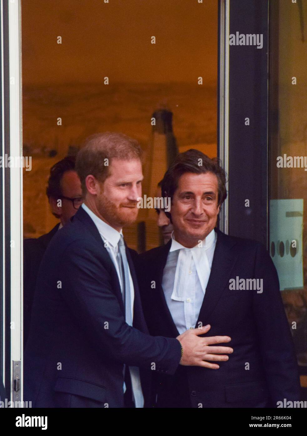 London, UK. 7th June 2023. Prince Harry and his lawyer David Sherborne