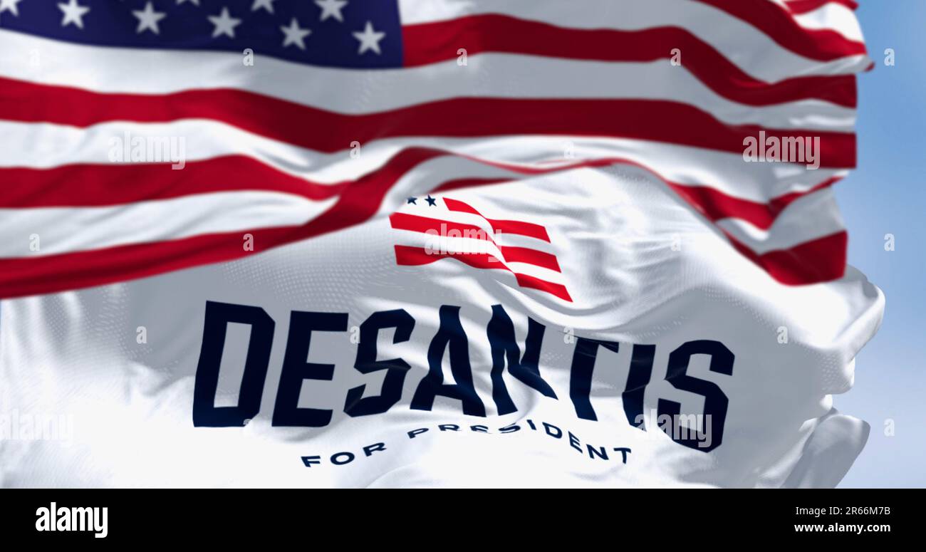 Tallahassee, US, April 2023 Ron DeSantis 2024 Republican presidential