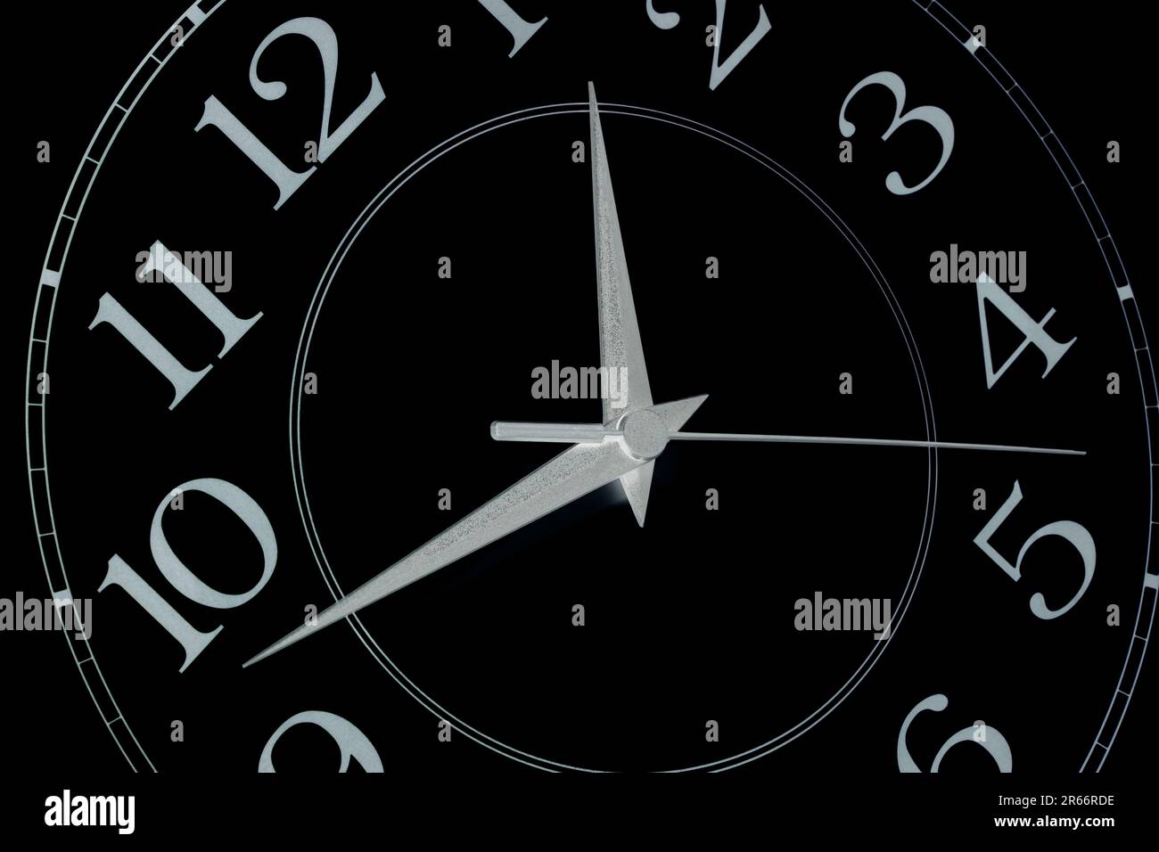 Closeup of hands on clock face Stock Photo Alamy