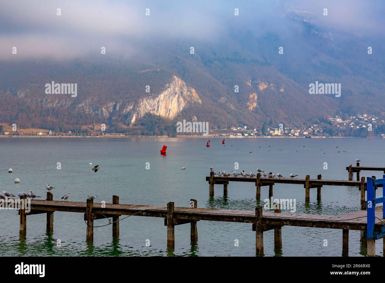 Lake Annecy, in the Haute-Savoie region of France, is fed by mountain ...