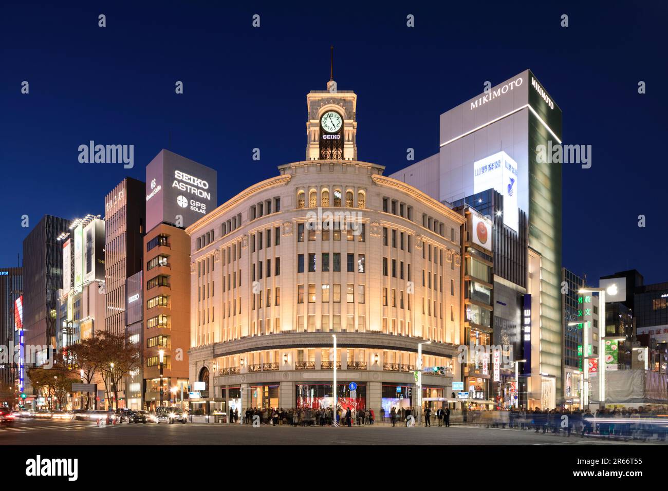 Ginza at night Stock Photo