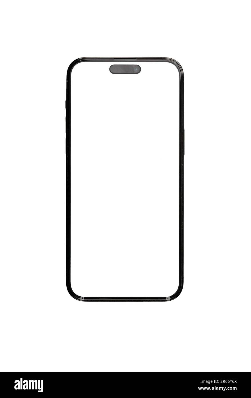 Lodz, Poland May 30 2023 Mobile phone, iphone 14 pro mockup, screen