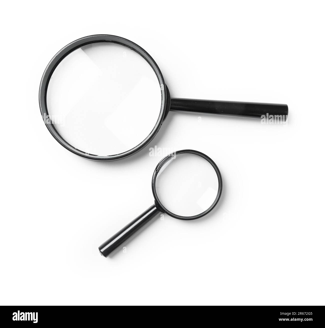 Magnifiers isolated on white background Stock Photo Alamy
