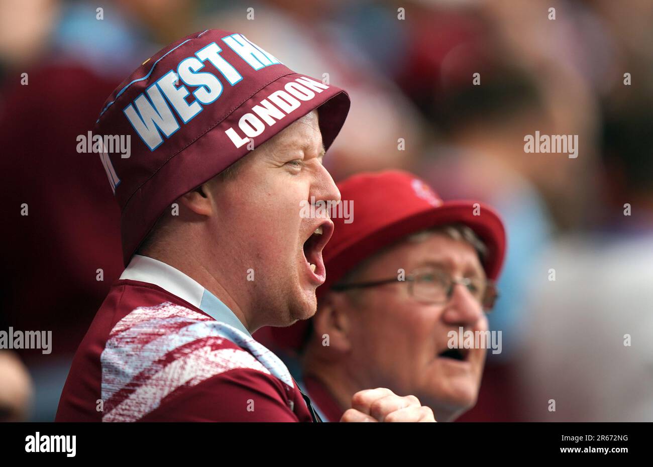 West Ham United fans in the stands before the UEFA Europa Conference