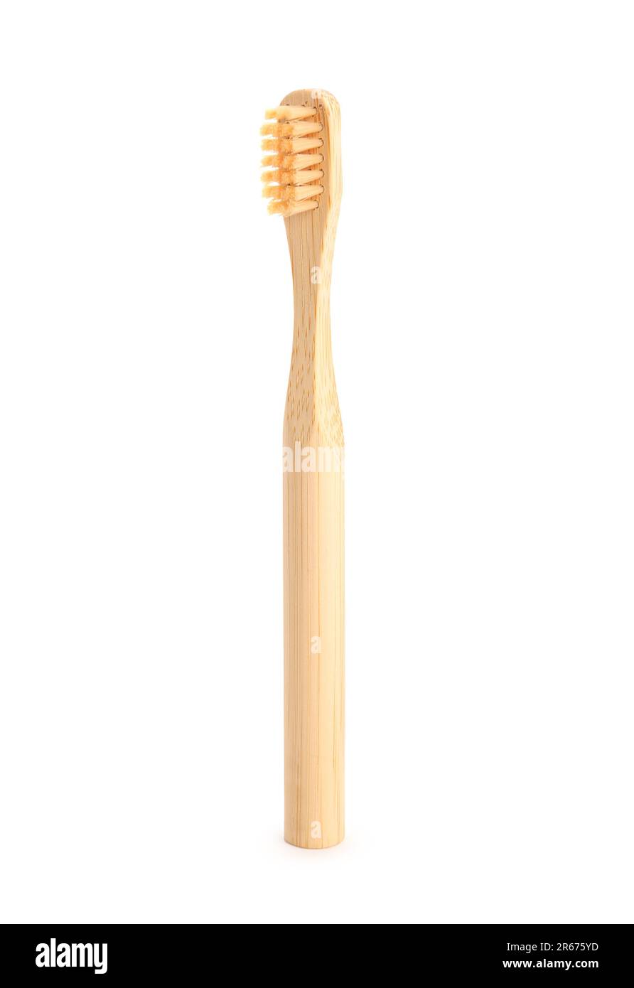 Bamboo tooth brush on white background Stock Photo - Alamy