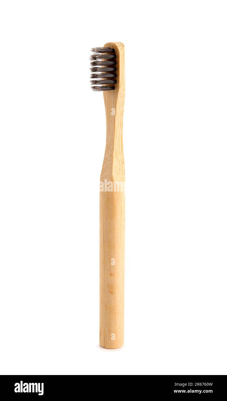 Bamboo tooth brush on white background Stock Photo - Alamy