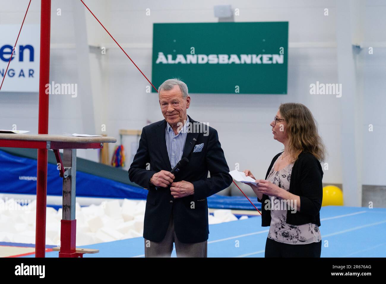 Local millionaire Anders Wiklöf Anders Wiklof at new Gymnastics