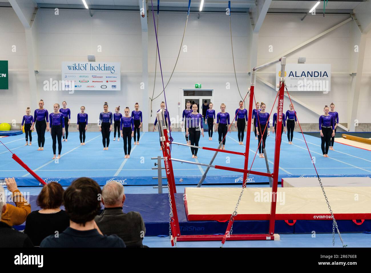 Team Gym Floor group gymnastics routine at the Opening of the new