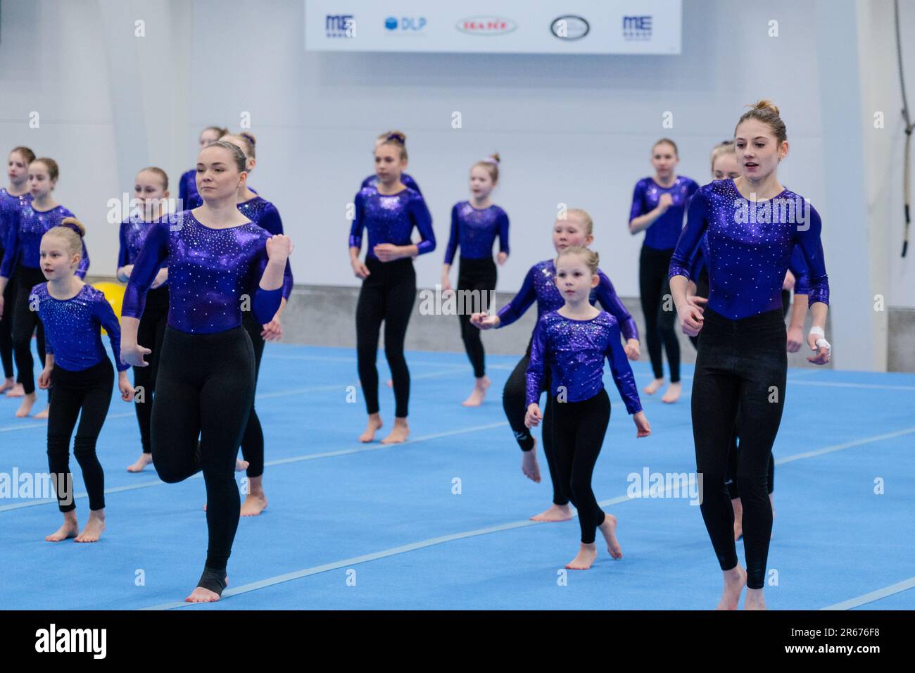Team Gym Floor group gymnastics routine at the Opening of the new ...