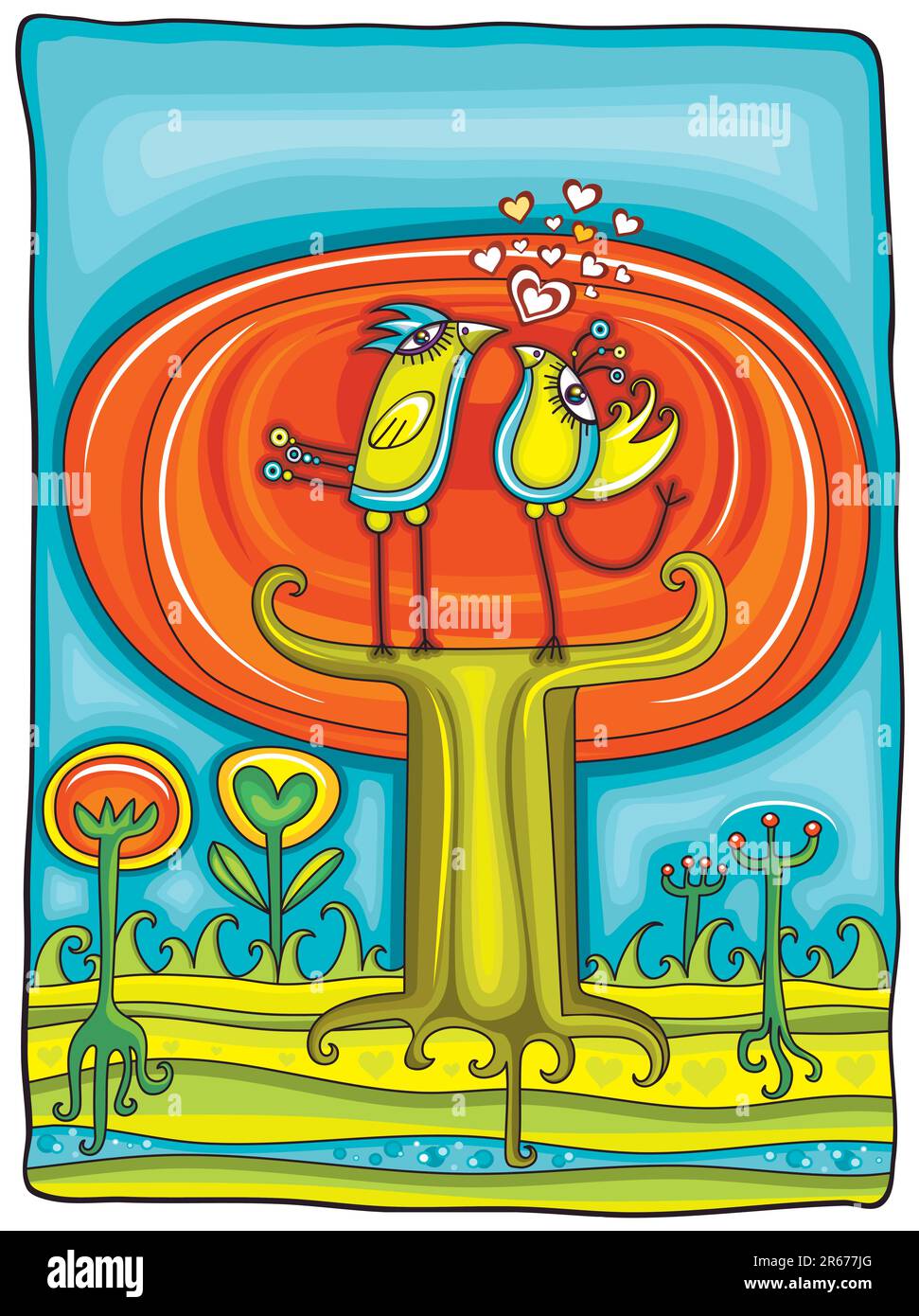 Vector illustration of an autumn tree Stock Vector Image & Art - Alamy