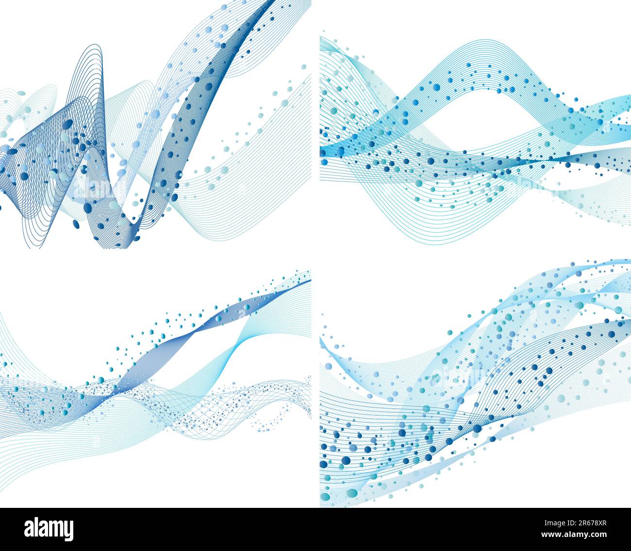 Set of four abstract vector water background Stock Vector Image & Art ...