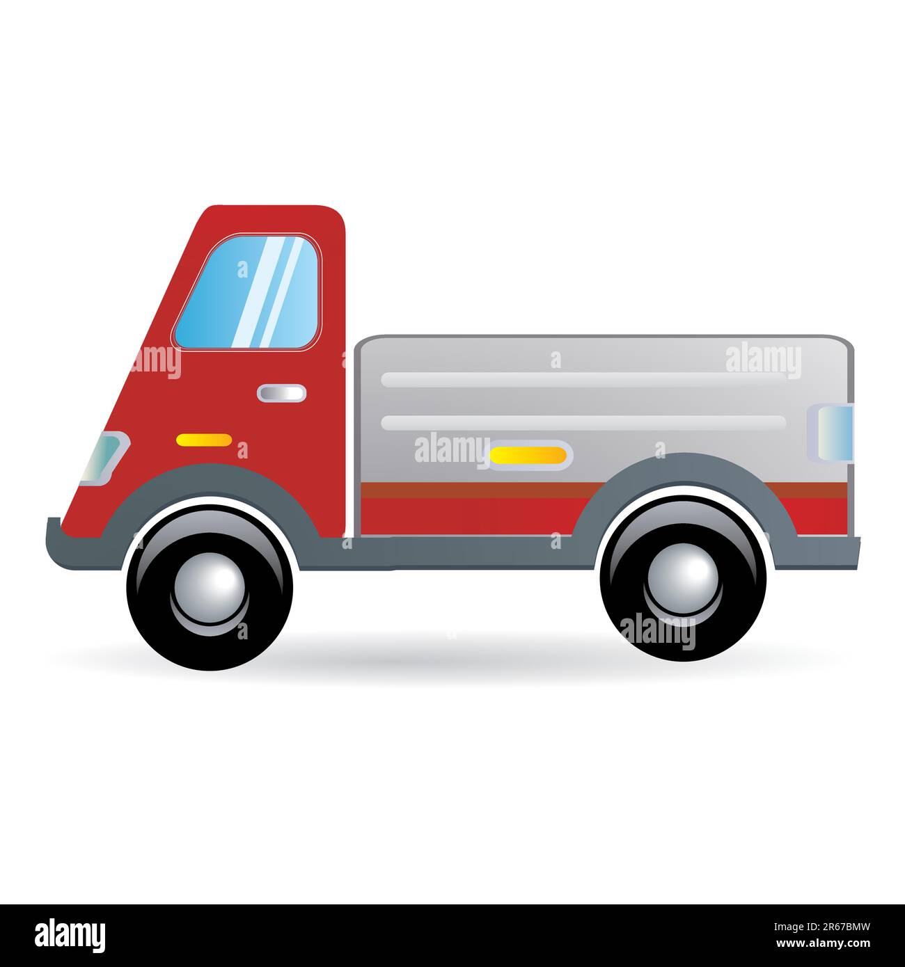 small-delivery-truck-stock-vector-image-art-alamy