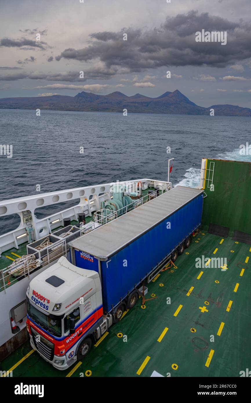 lThe west coast of Scotland near Ullapool from the car deck of the