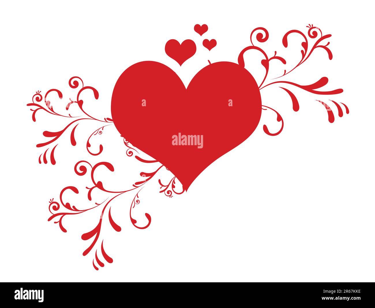 Cute valentine's day heart vector illustration Stock Vector Image & Art ...