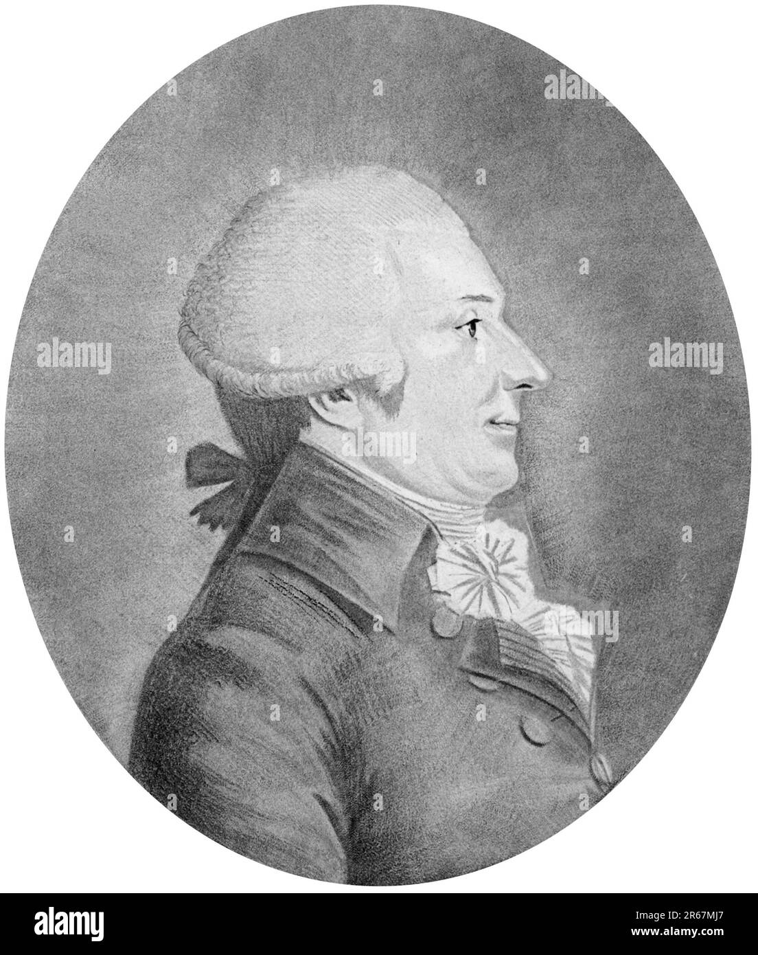 Louis-Bernard Guyton, Baron de Morveau (1737 – 1816) French chemist, politician Stock Photo