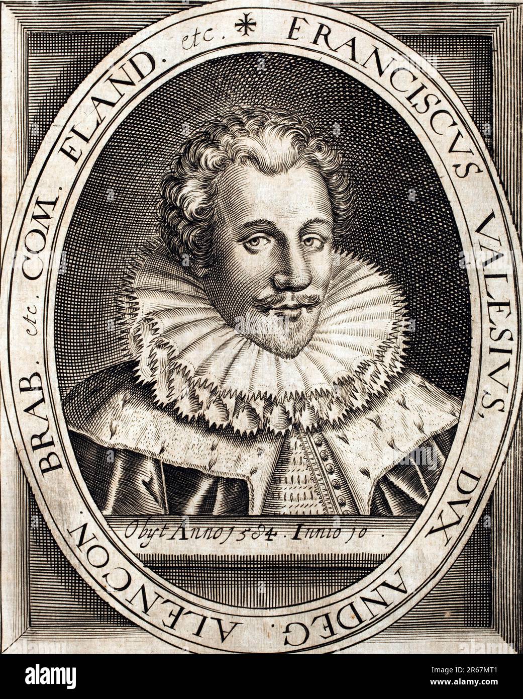 Francis, Duke of Anjou, Monsieur François, Duke of Anjou and Alençon (1555 – 1584) youngest son of King Henry II of France and Catherine de' Medici. Stock Photo