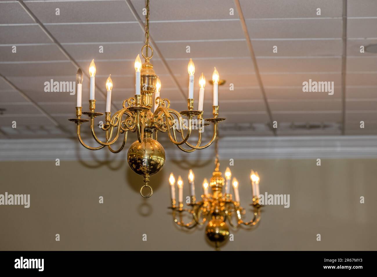 Brass chandelier hi-res stock photography and images - Page 2 - Alamy