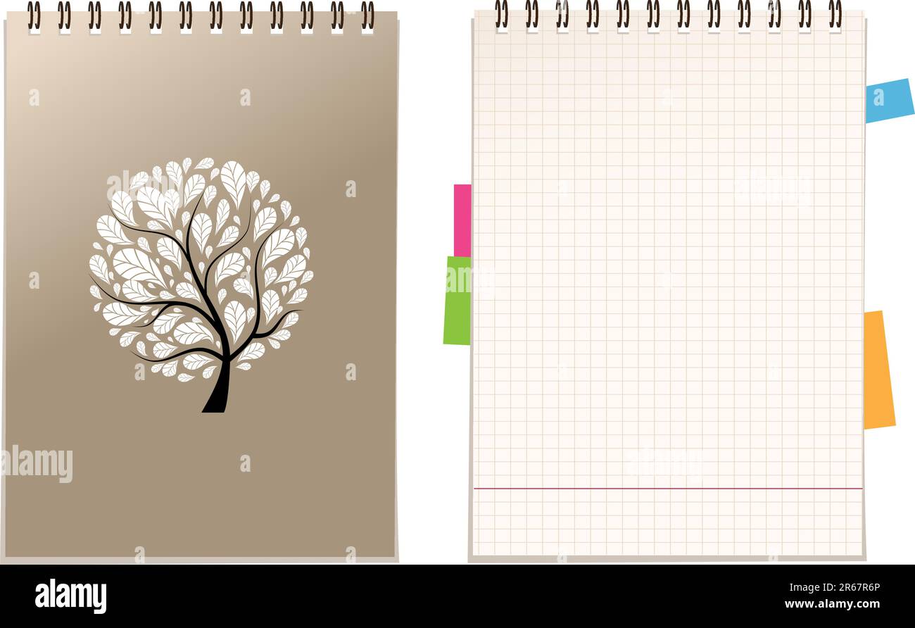 Notebook cover and page for your design Stock Vector Image & Art - Alamy