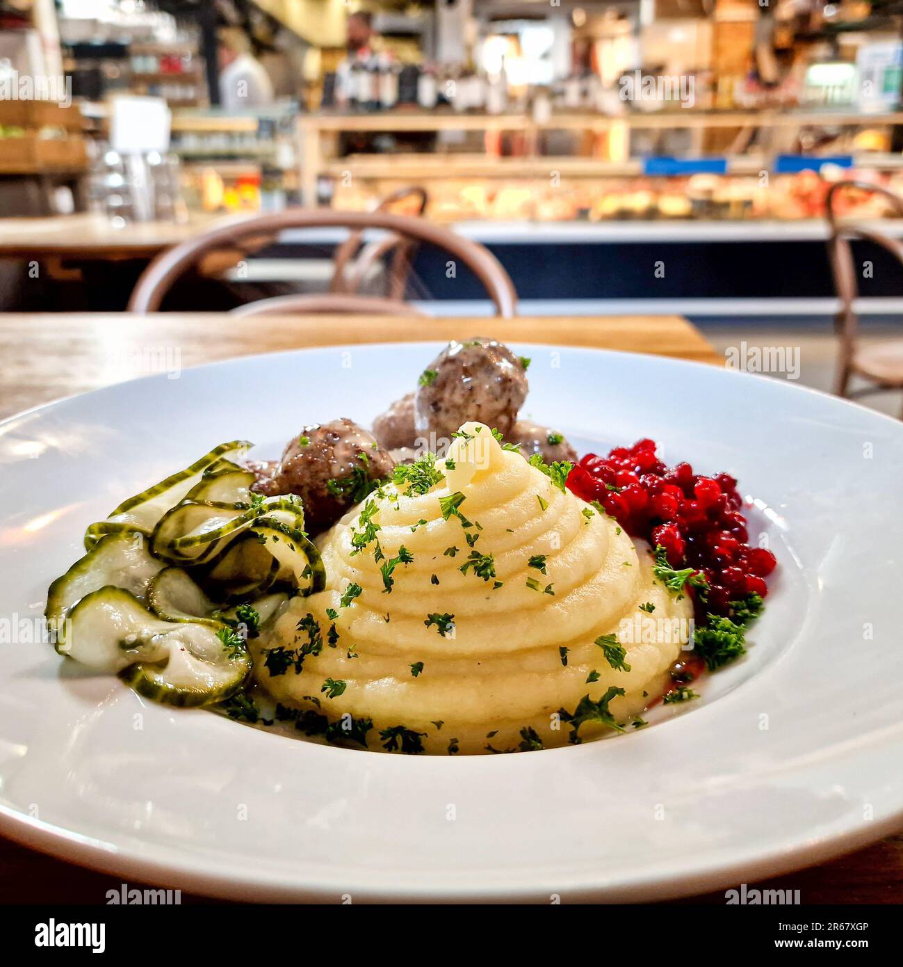 trip to food hall in Malmö sweden Stock Photo