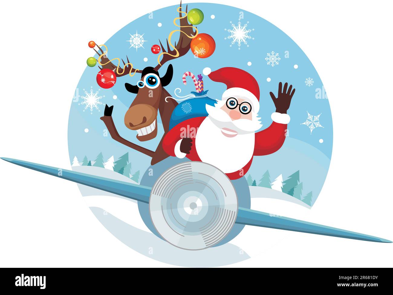 vector illustration of a christmas card Stock Vector Image & Art - Alamy