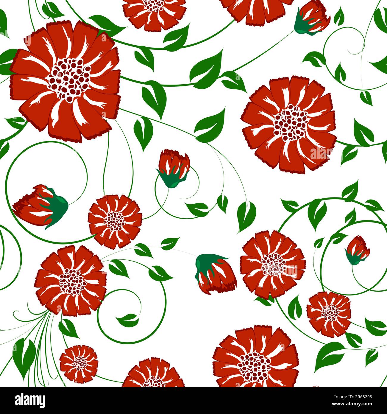 Seamless vector floral pattern. For easy making seamless pattern just ...