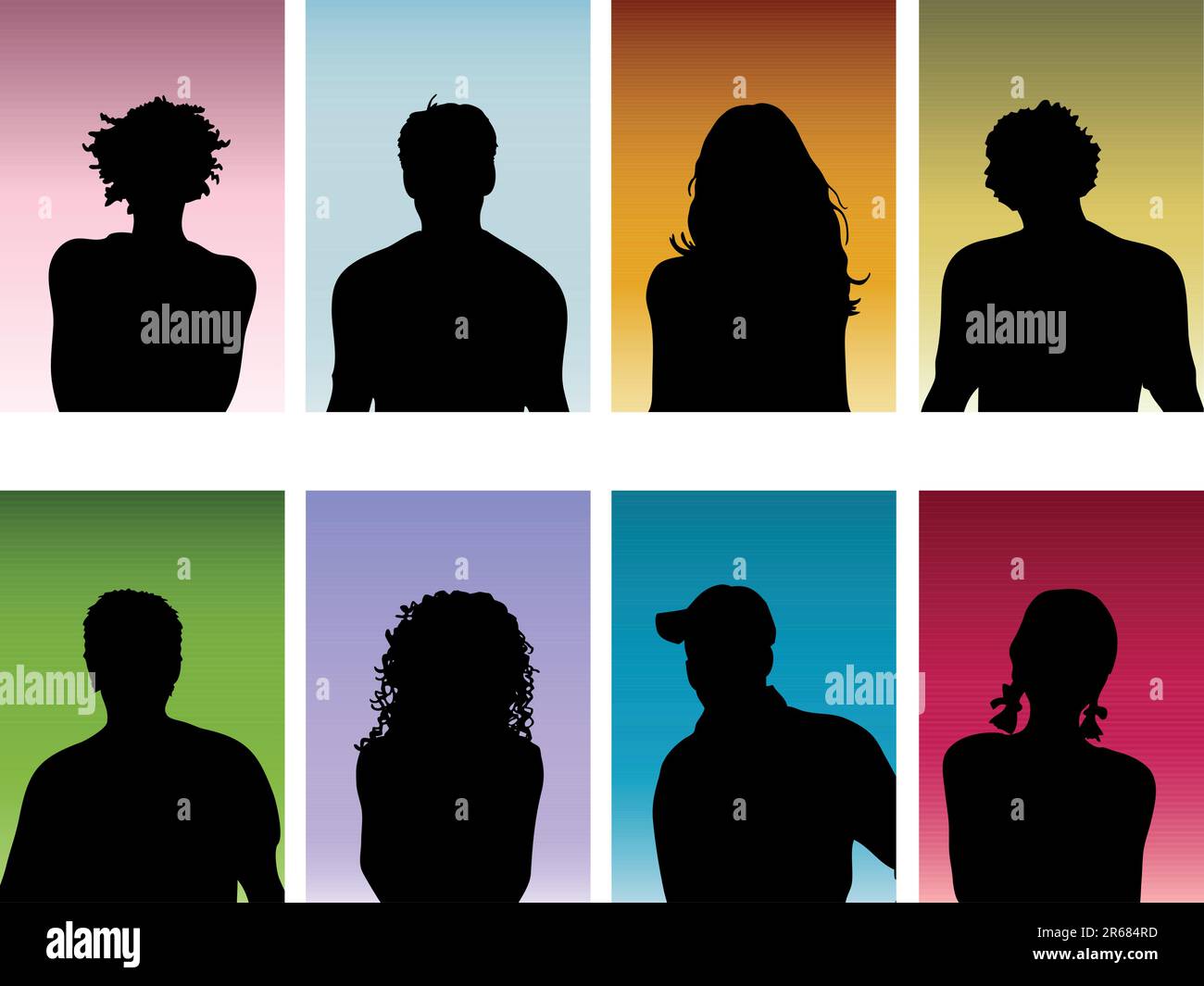 Heads of crowd Stock Vector Images - Alamy