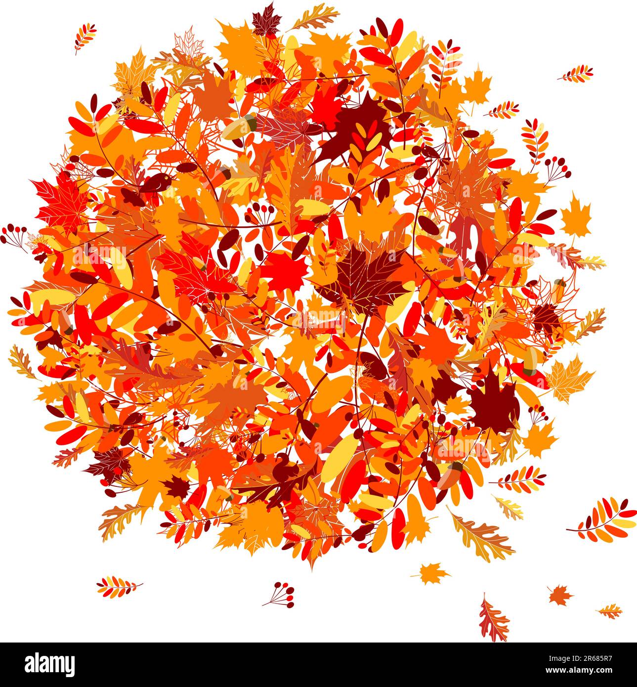 Autumn leaves background for your design Stock Vector Image & Art - Alamy