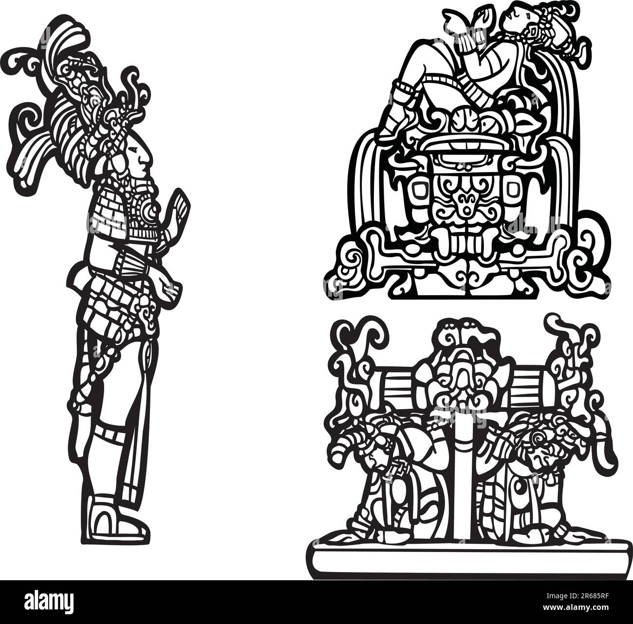 Mayan king Black and White Stock Photos & Images Alamy