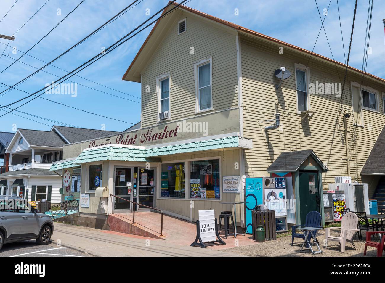 The Beemus Point Market, a general store on Main Street in Beemus Point