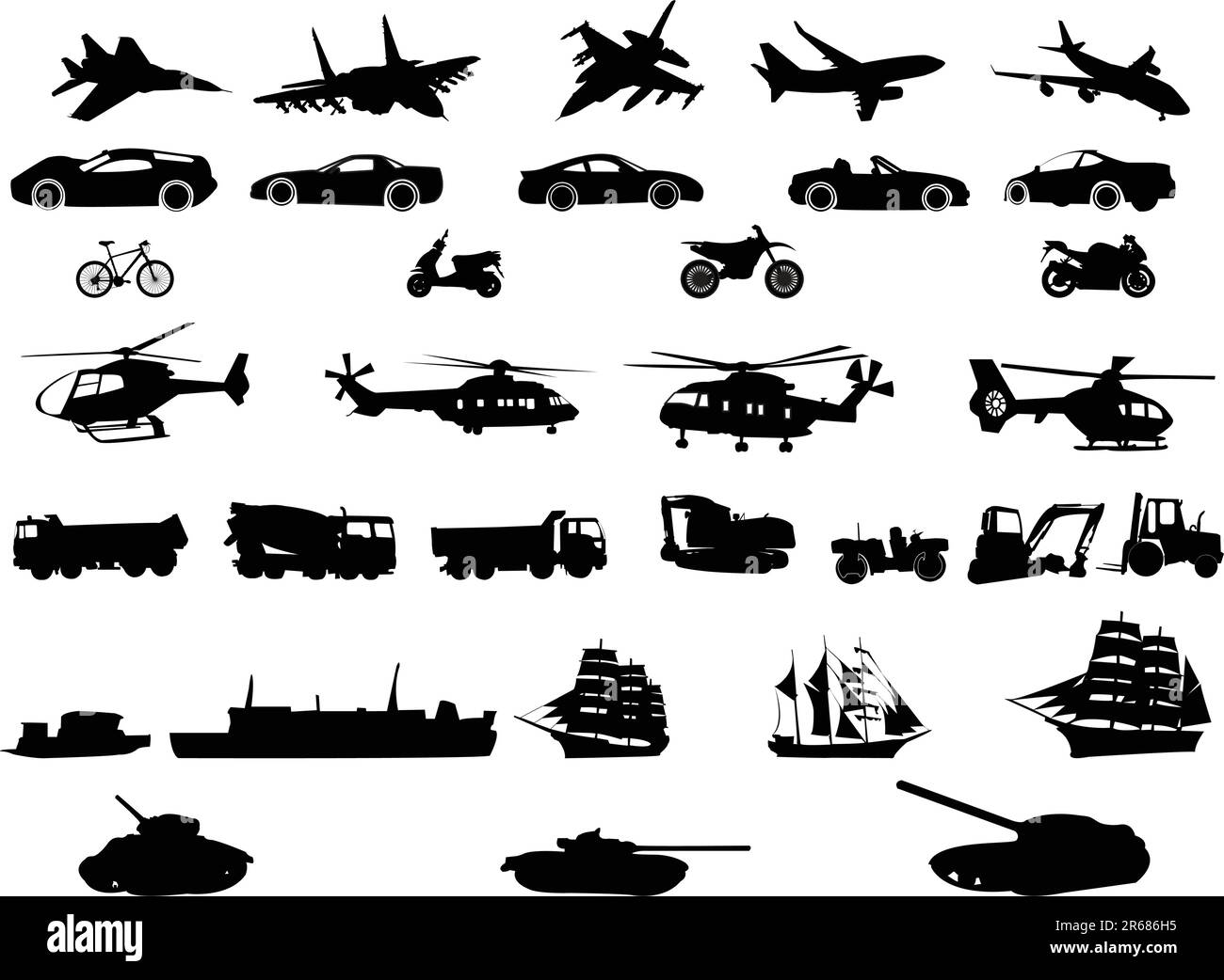 collection of transport vehicles - vector Stock Vector Image & Art - Alamy